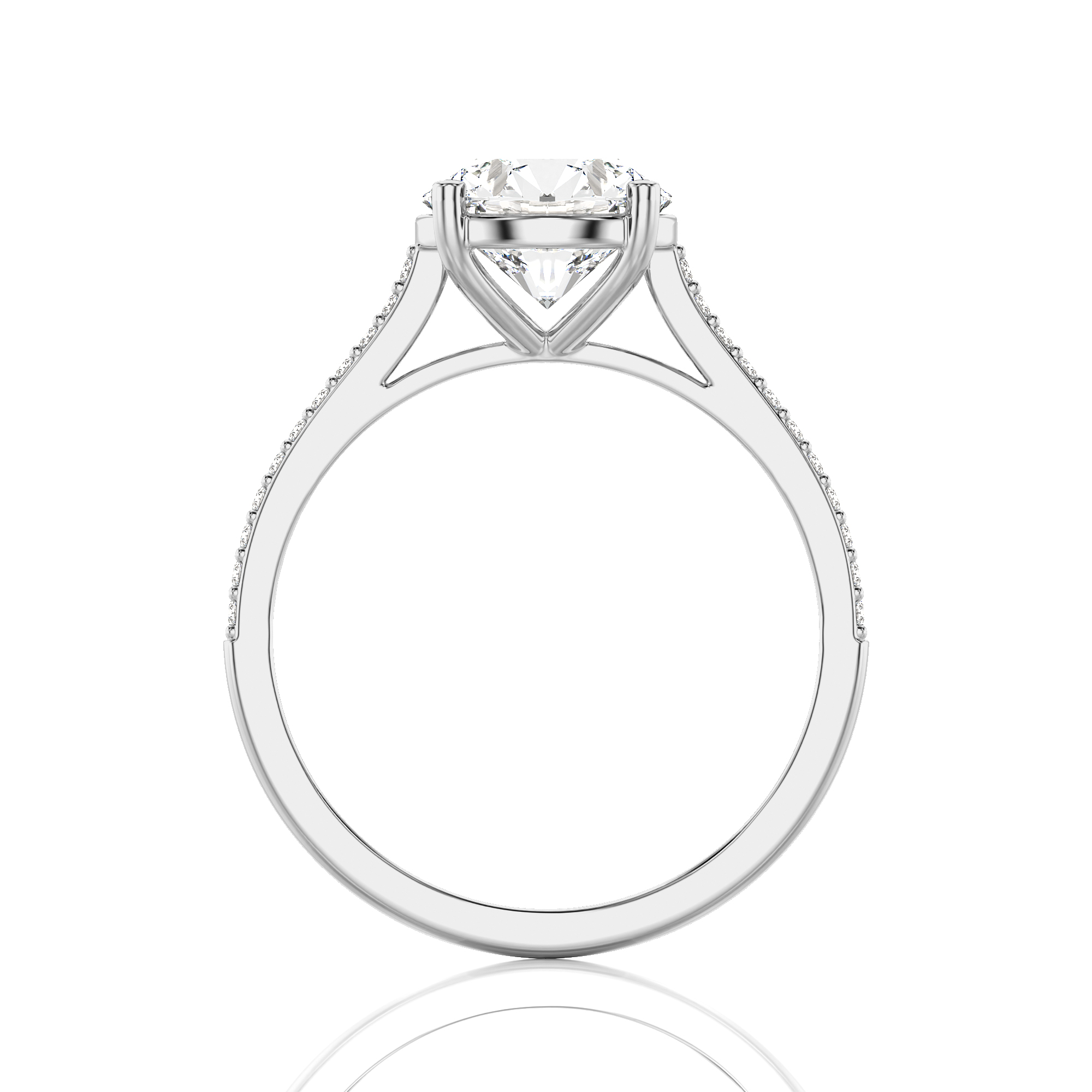 Sunset Sparkler Pave Diamond Engagement Ring