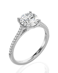 Sunset Sparkler Pave Diamond Engagement Ring