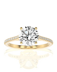 Sunset Sparkler Pave Diamond Engagement Ring