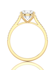 Sunset Sparkler Pave Diamond Engagement Ring