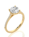 Sunset Sparkler Pave Diamond Engagement Ring