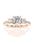 Marvelous Melody Three-Stone Diamond Engagement Ring