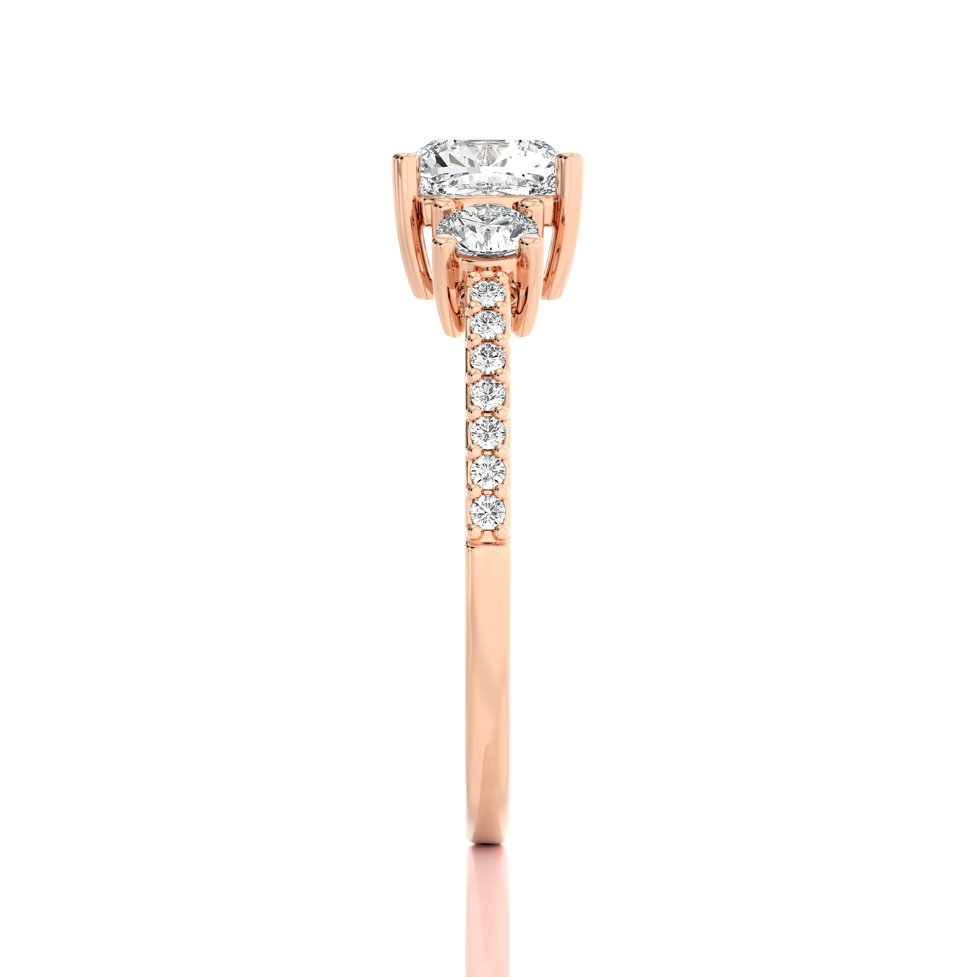 Marvelous Melody Three-Stone Diamond Engagement Ring