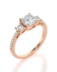 Marvelous Melody Three-Stone Diamond Engagement Ring