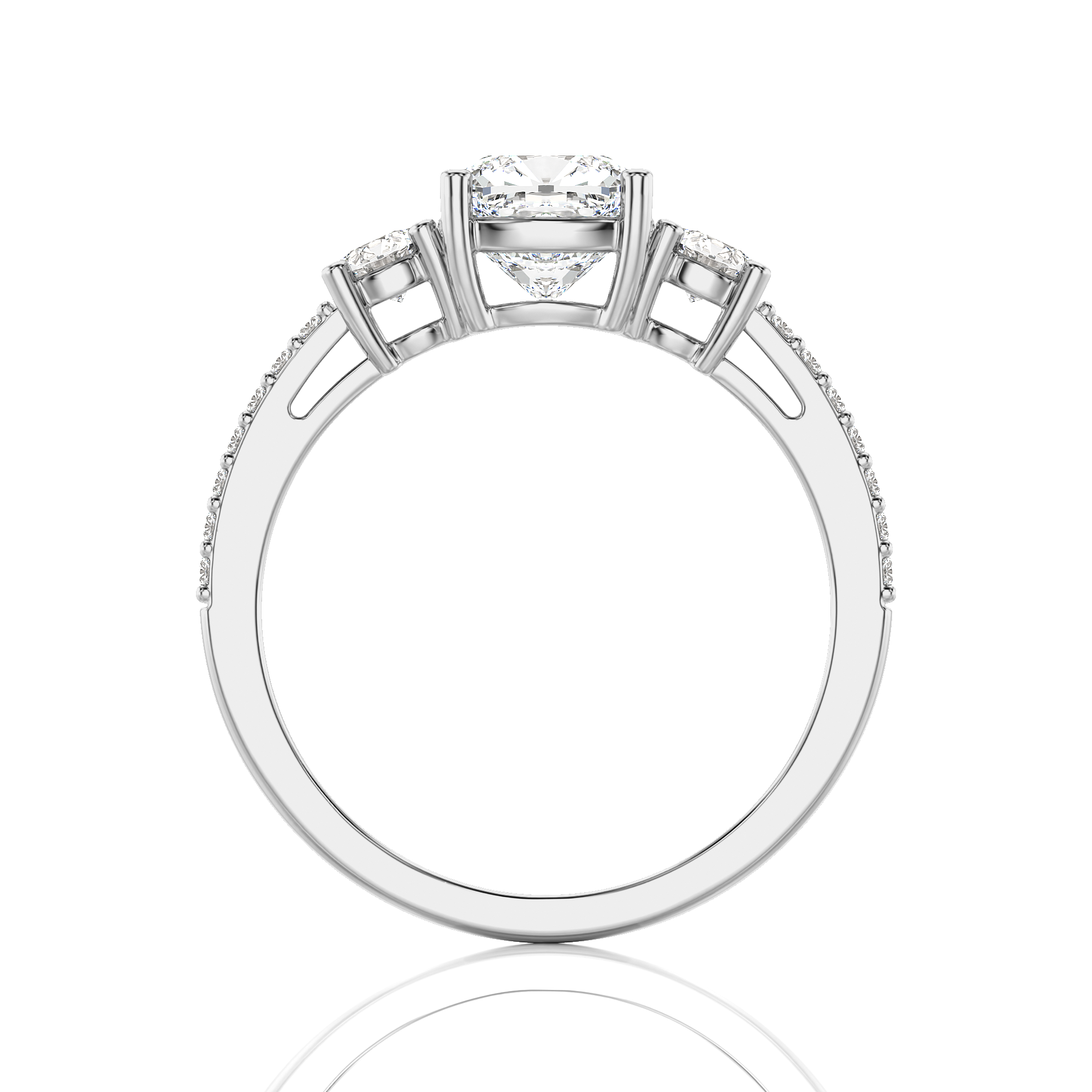 Marvelous Melody Three-Stone Diamond Engagement Ring