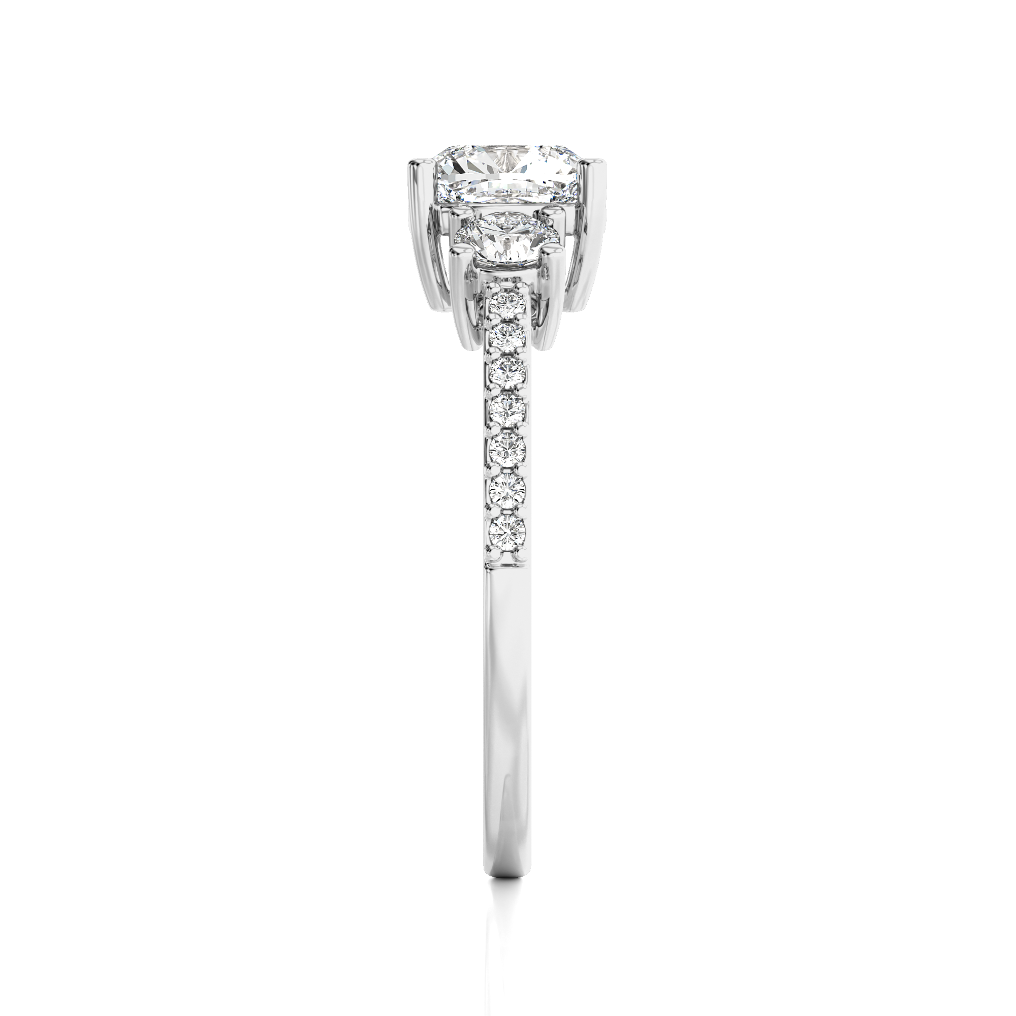 Marvelous Melody Three-Stone Diamond Engagement Ring