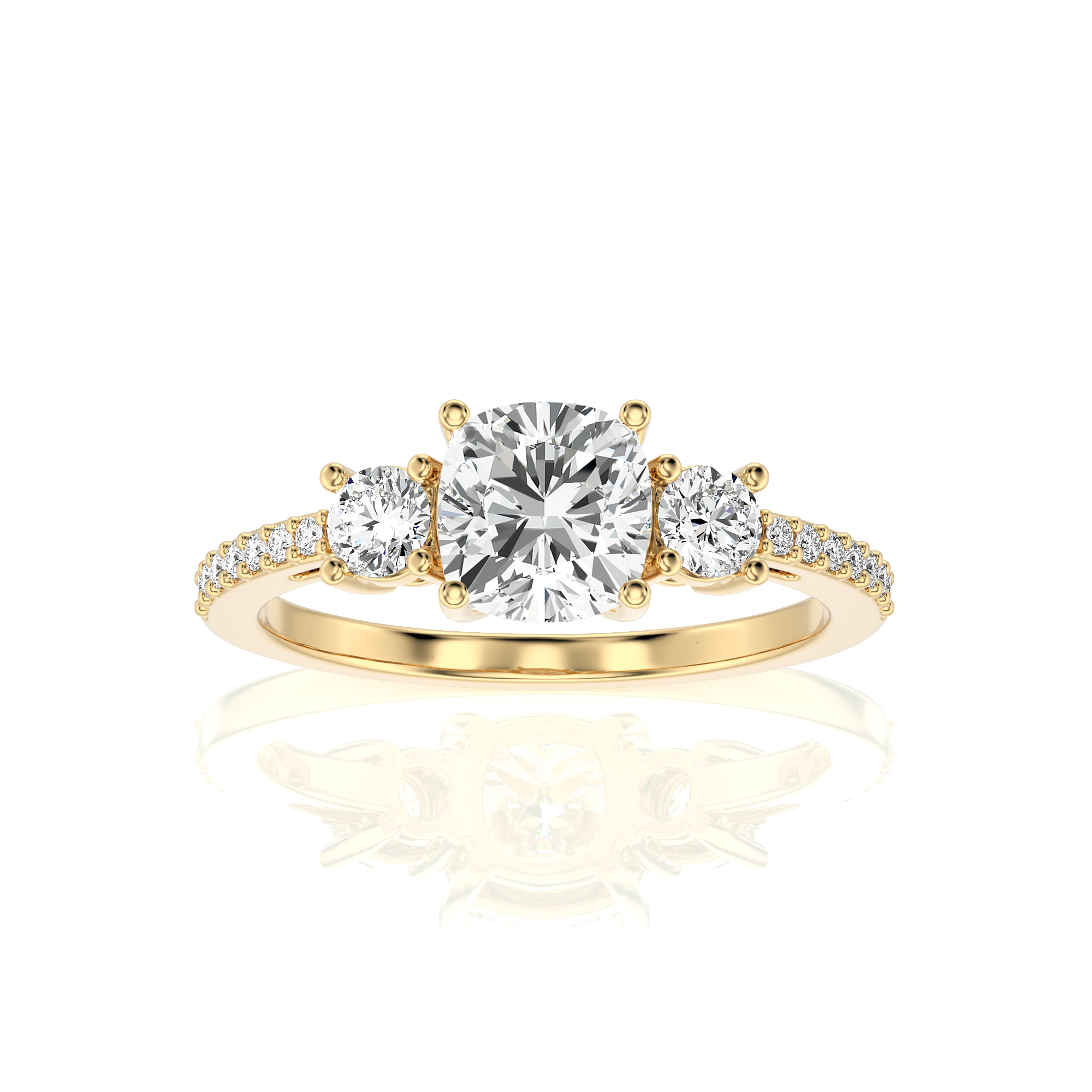 Marvelous Melody Three-Stone Diamond Engagement Ring