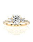 Marvelous Melody Three-Stone Diamond Engagement Ring