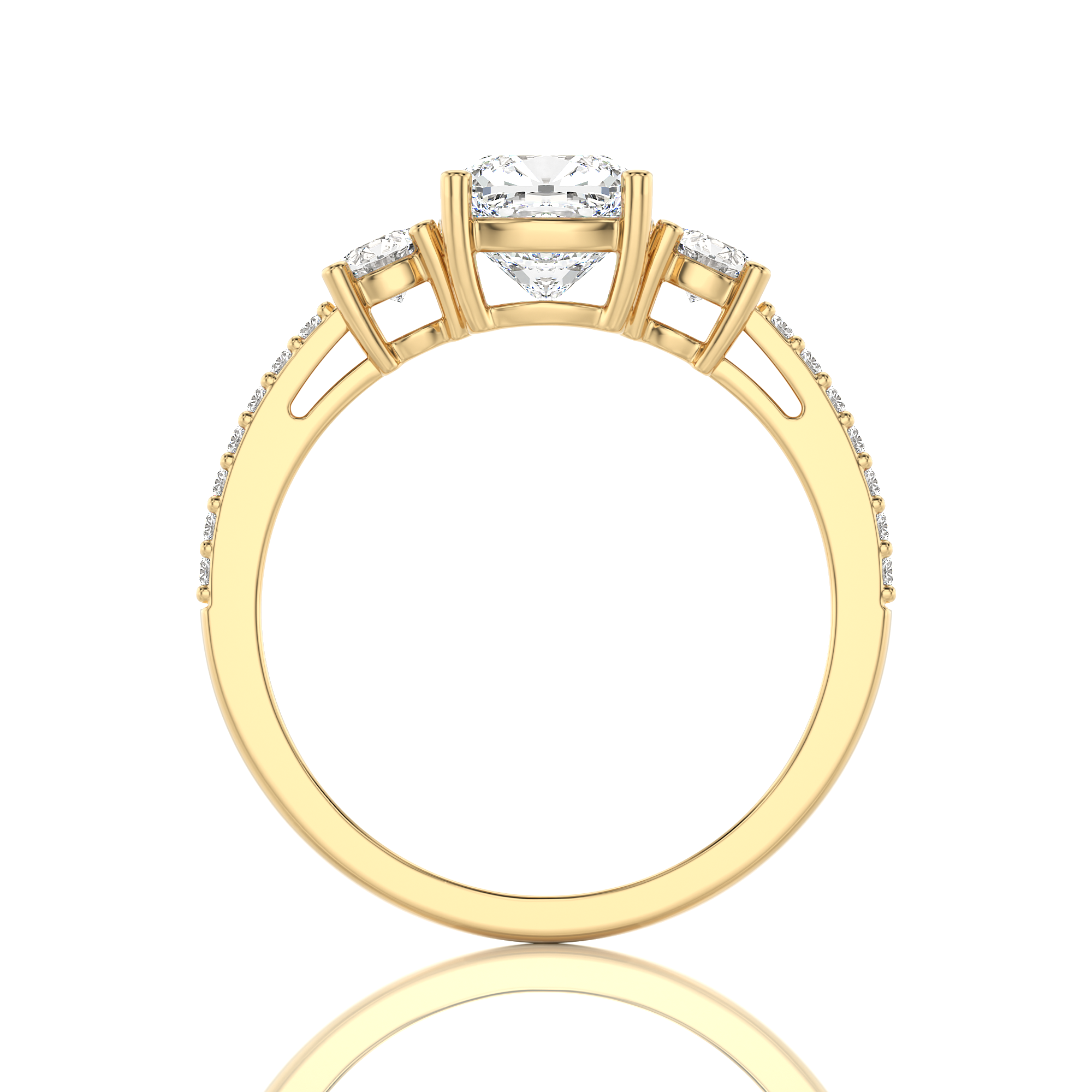 Marvelous Melody Three-Stone Diamond Engagement Ring