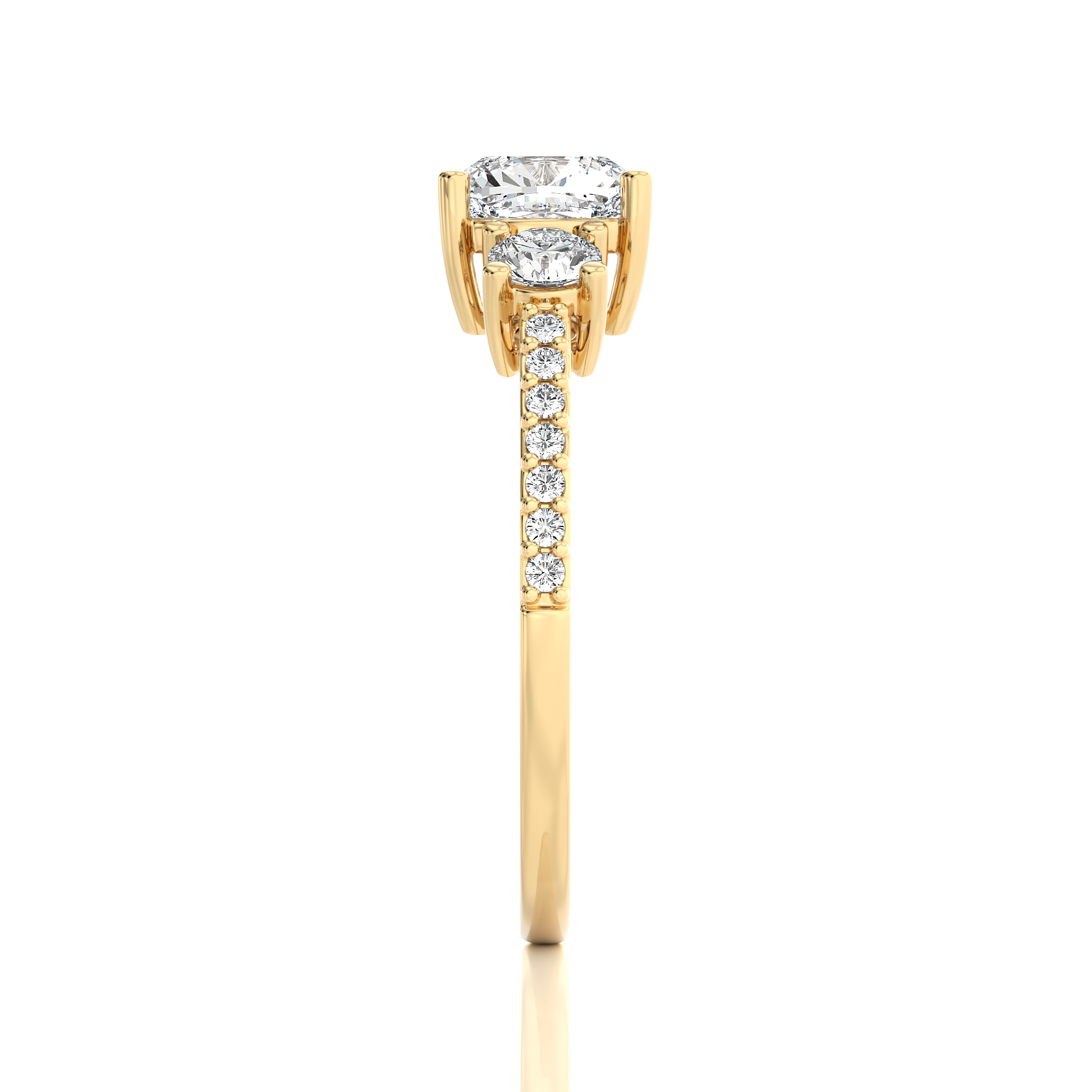 Marvelous Melody Three-Stone Diamond Engagement Ring
