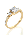 Marvelous Melody Three-Stone Diamond Engagement Ring