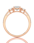 Marvelous Melody Three-Stone Diamond Engagement Ring
