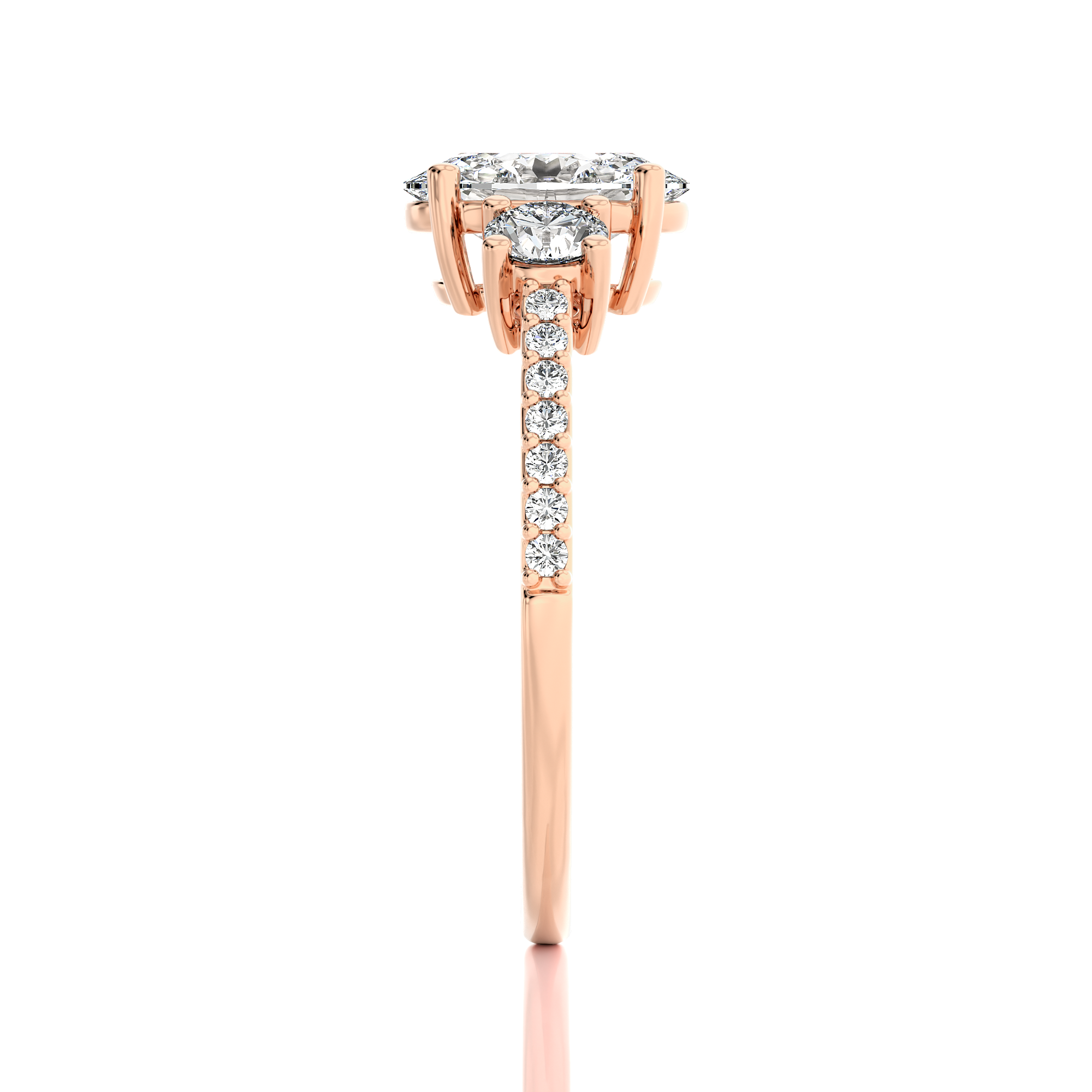 Marvelous Melody Three-Stone Diamond Engagement Ring