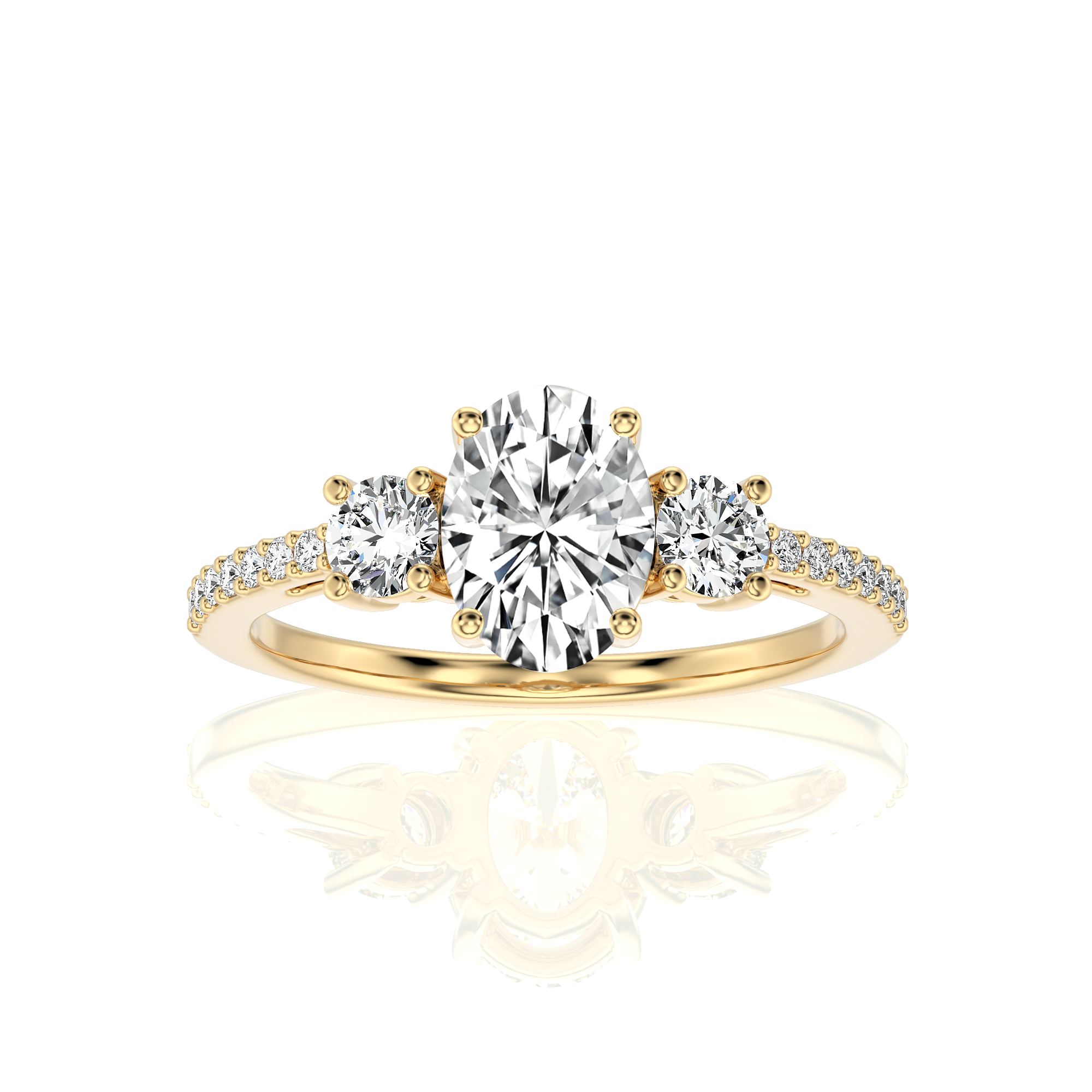 Marvelous Melody Three-Stone Diamond Engagement Ring