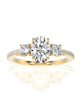 Marvelous Melody Three-Stone Diamond Engagement Ring