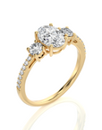 Marvelous Melody Three-Stone Diamond Engagement Ring