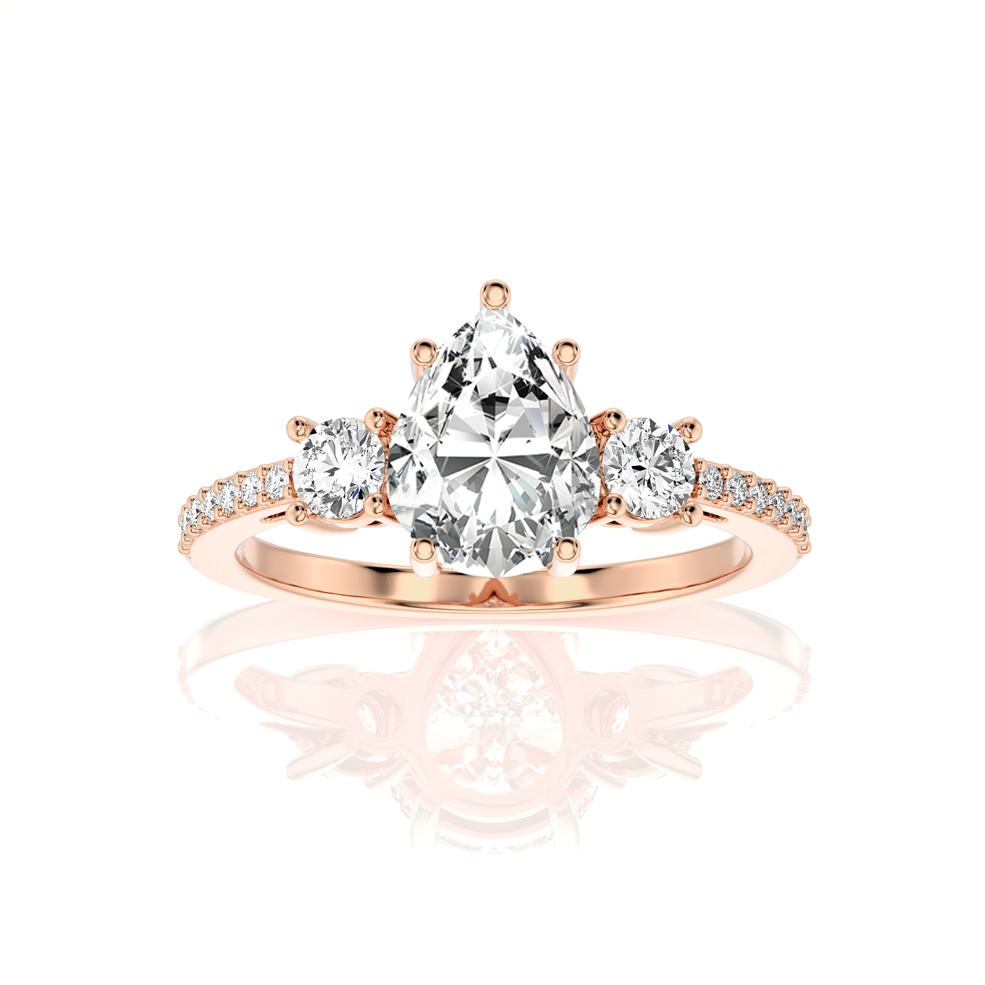 Marvelous Melody Three-Stone Diamond Engagement Ring