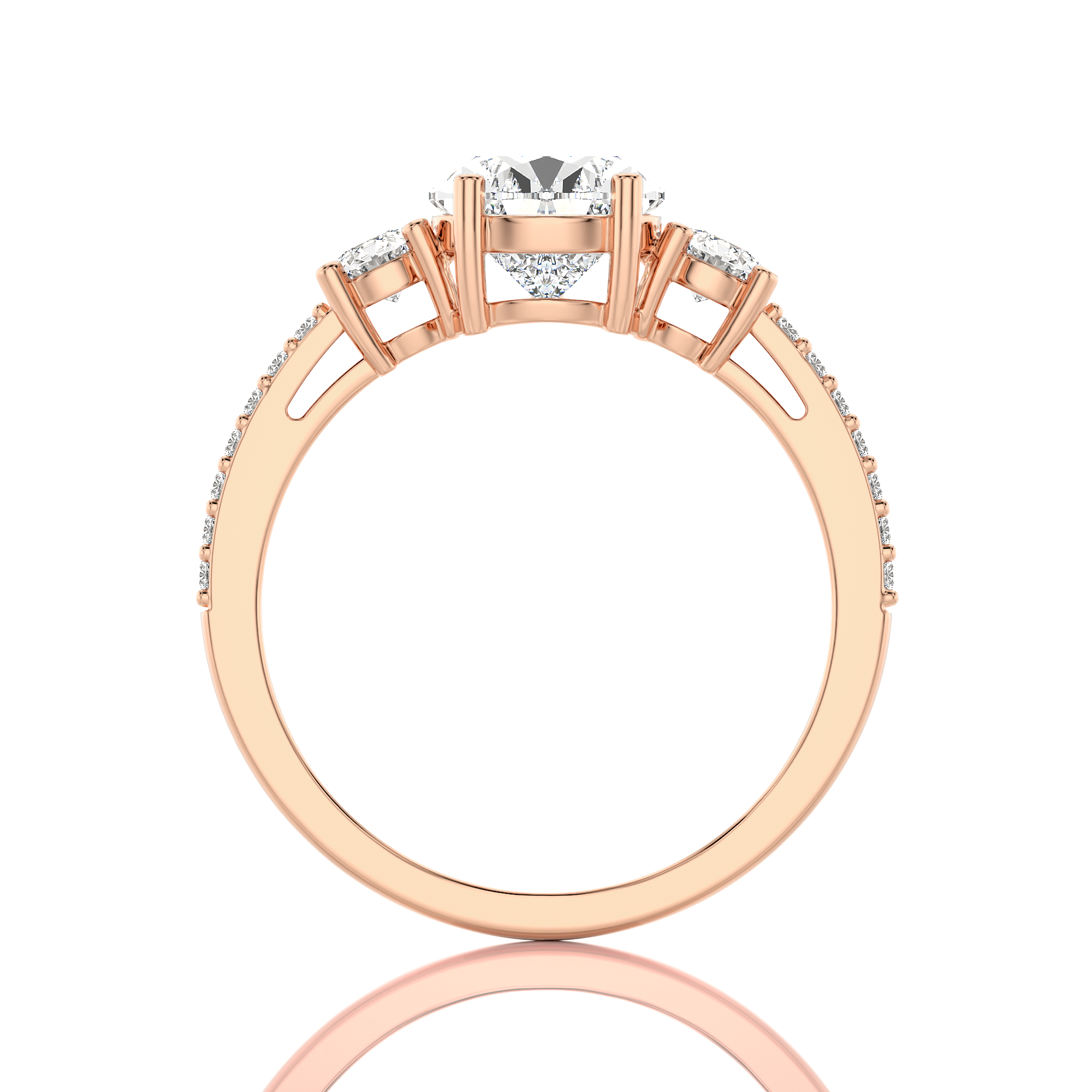 Marvelous Melody Three-Stone Diamond Engagement Ring