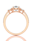 Marvelous Melody Three-Stone Diamond Engagement Ring