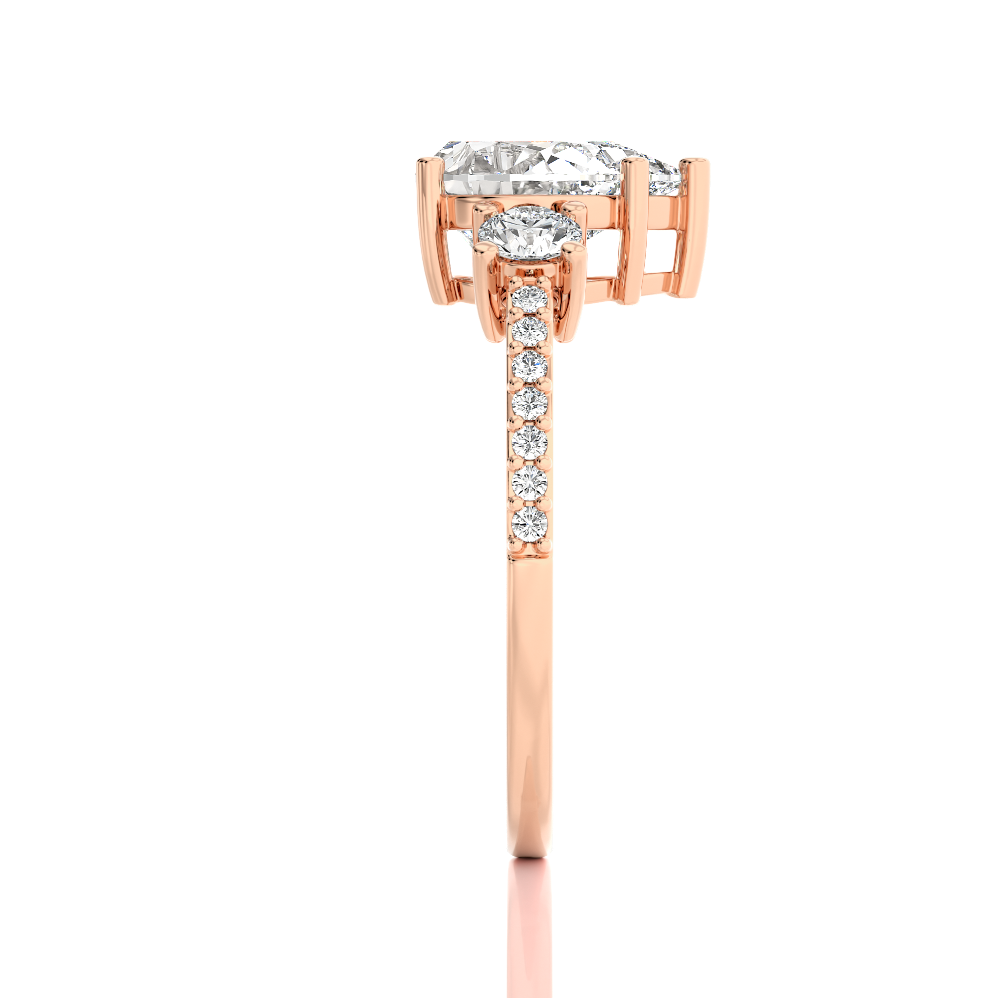 Marvelous Melody Three-Stone Diamond Engagement Ring