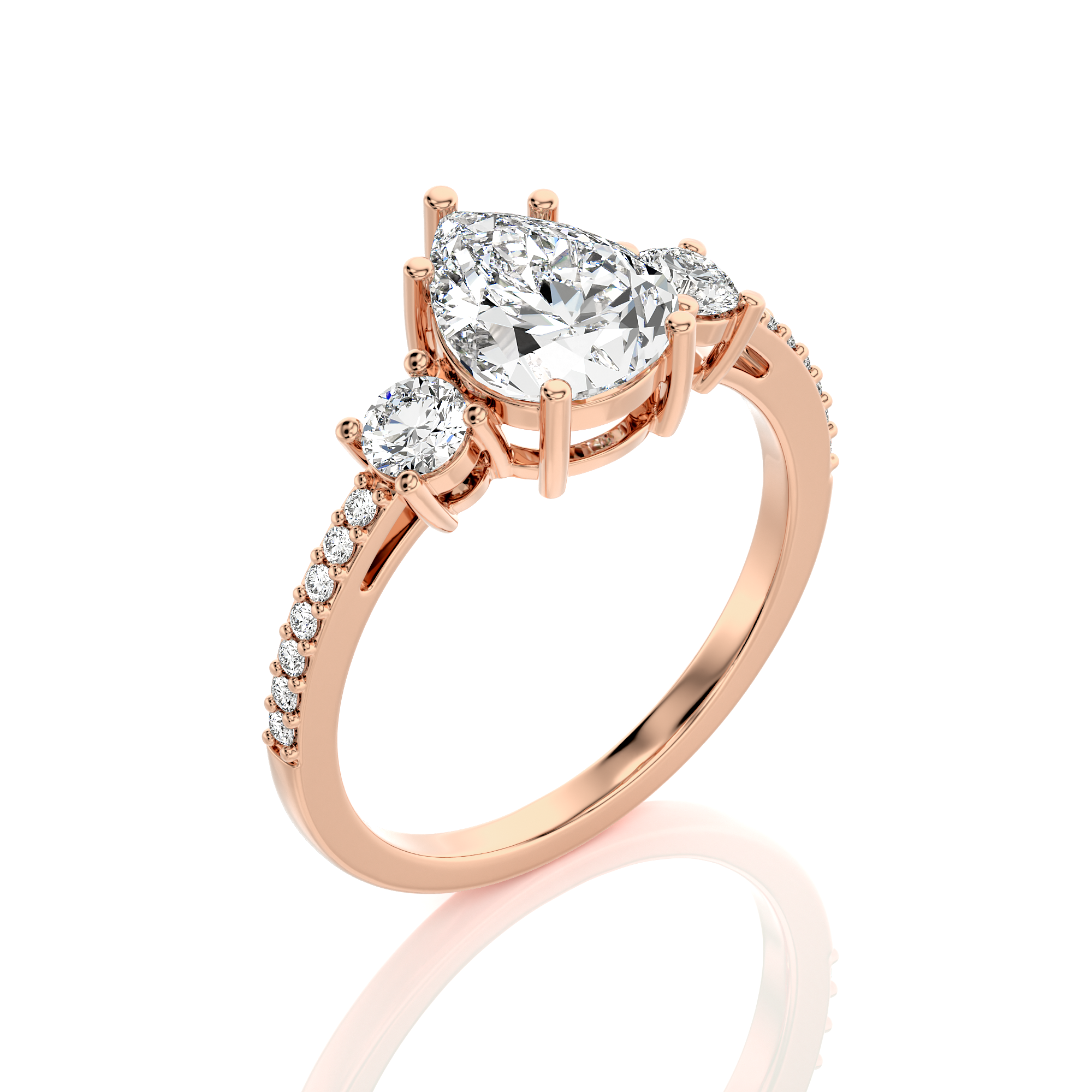 Marvelous Melody Three-Stone Diamond Engagement Ring