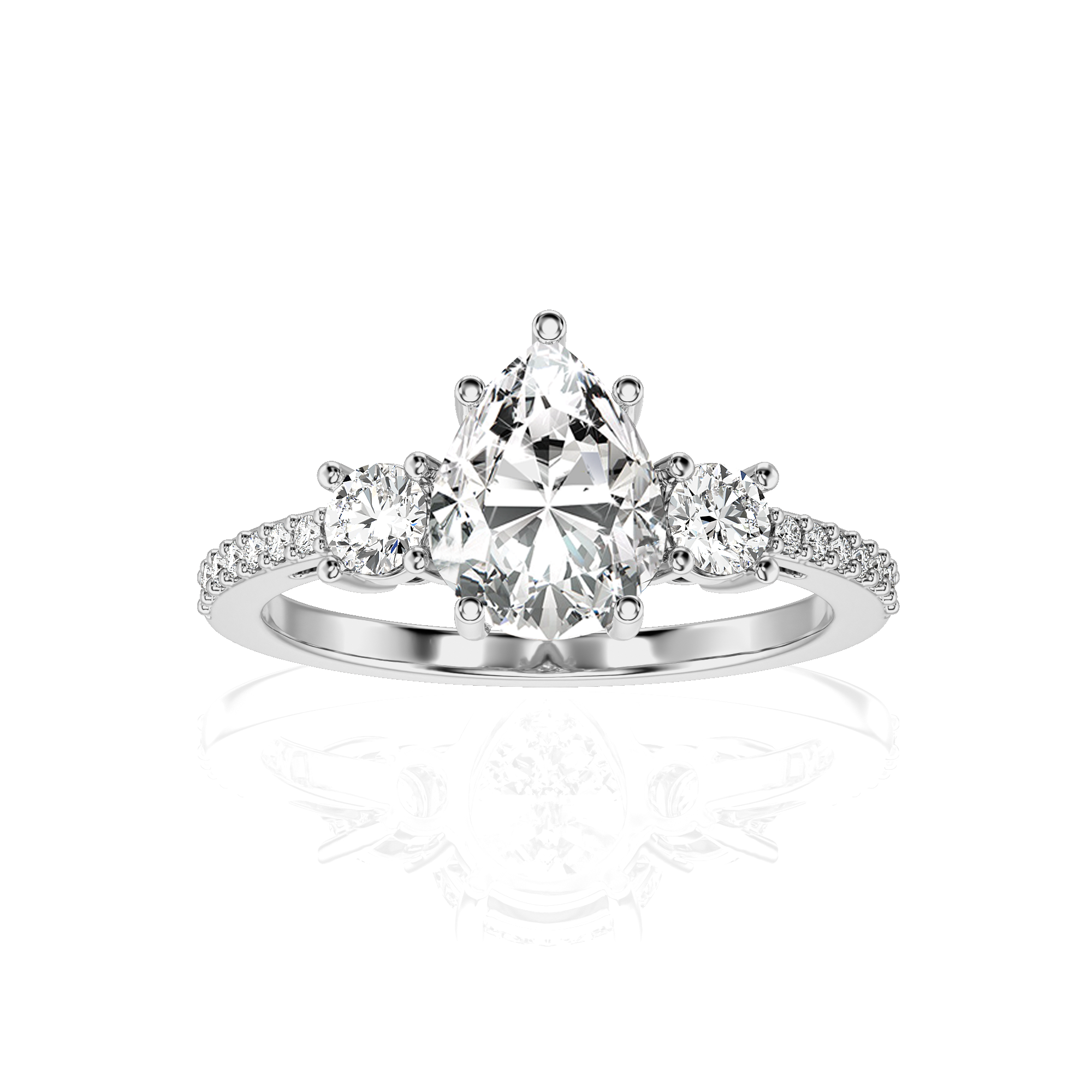 Marvelous Melody Three-Stone Diamond Engagement Ring