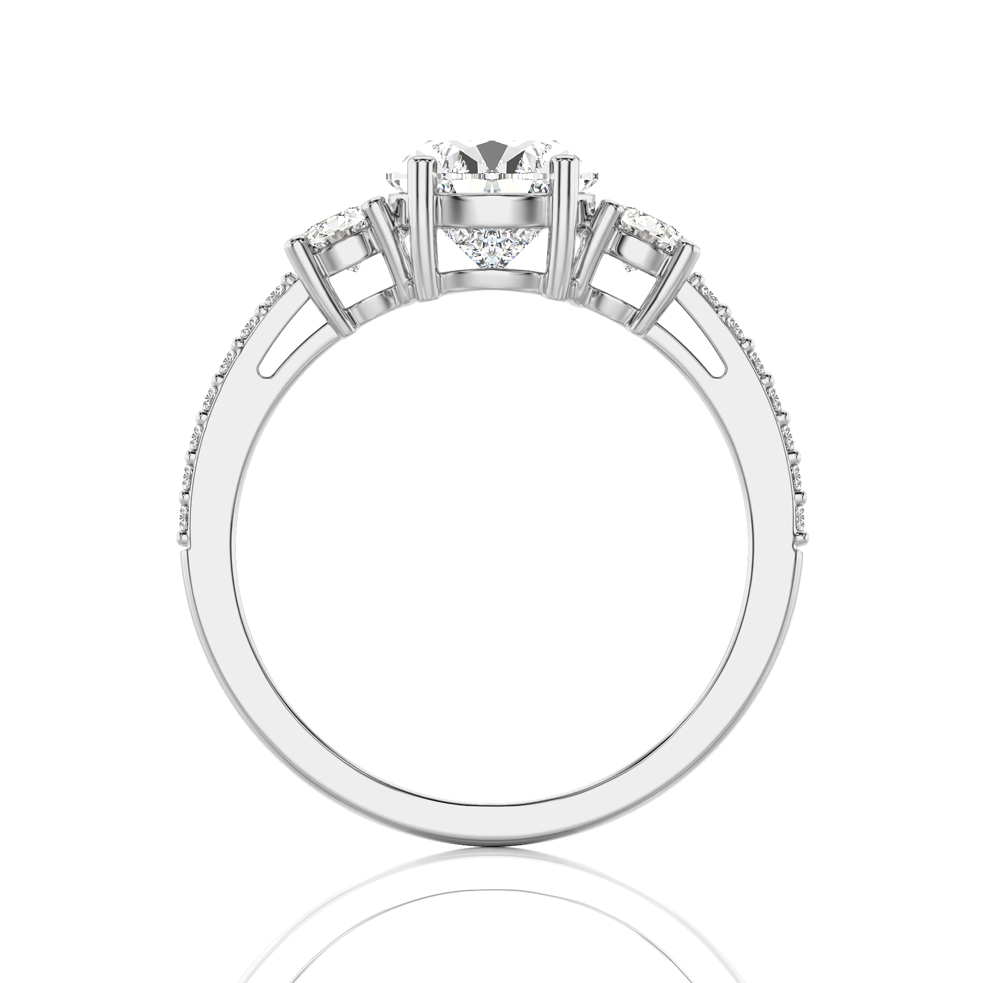 Marvelous Melody Three-Stone Diamond Engagement Ring
