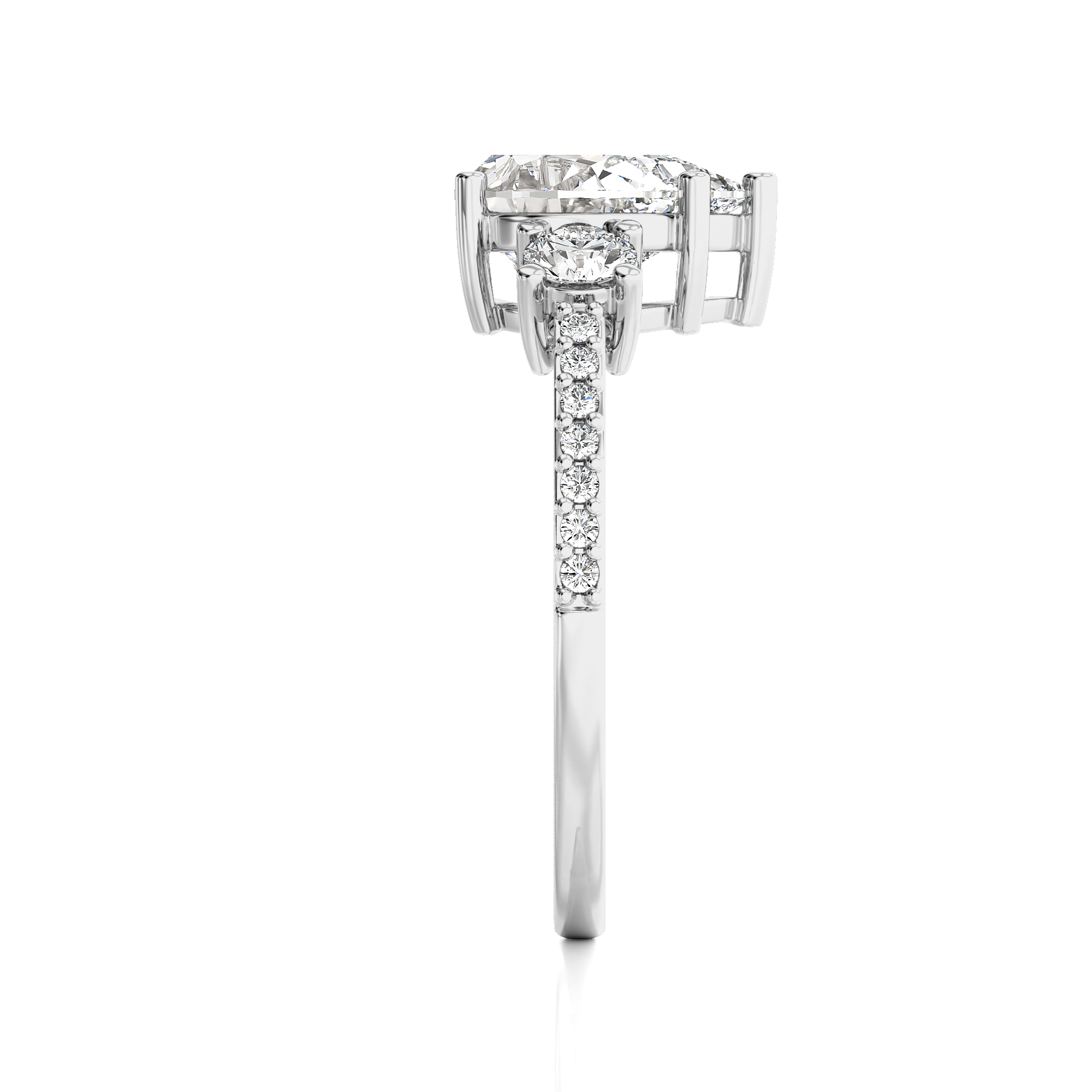 Marvelous Melody Three-Stone Diamond Engagement Ring