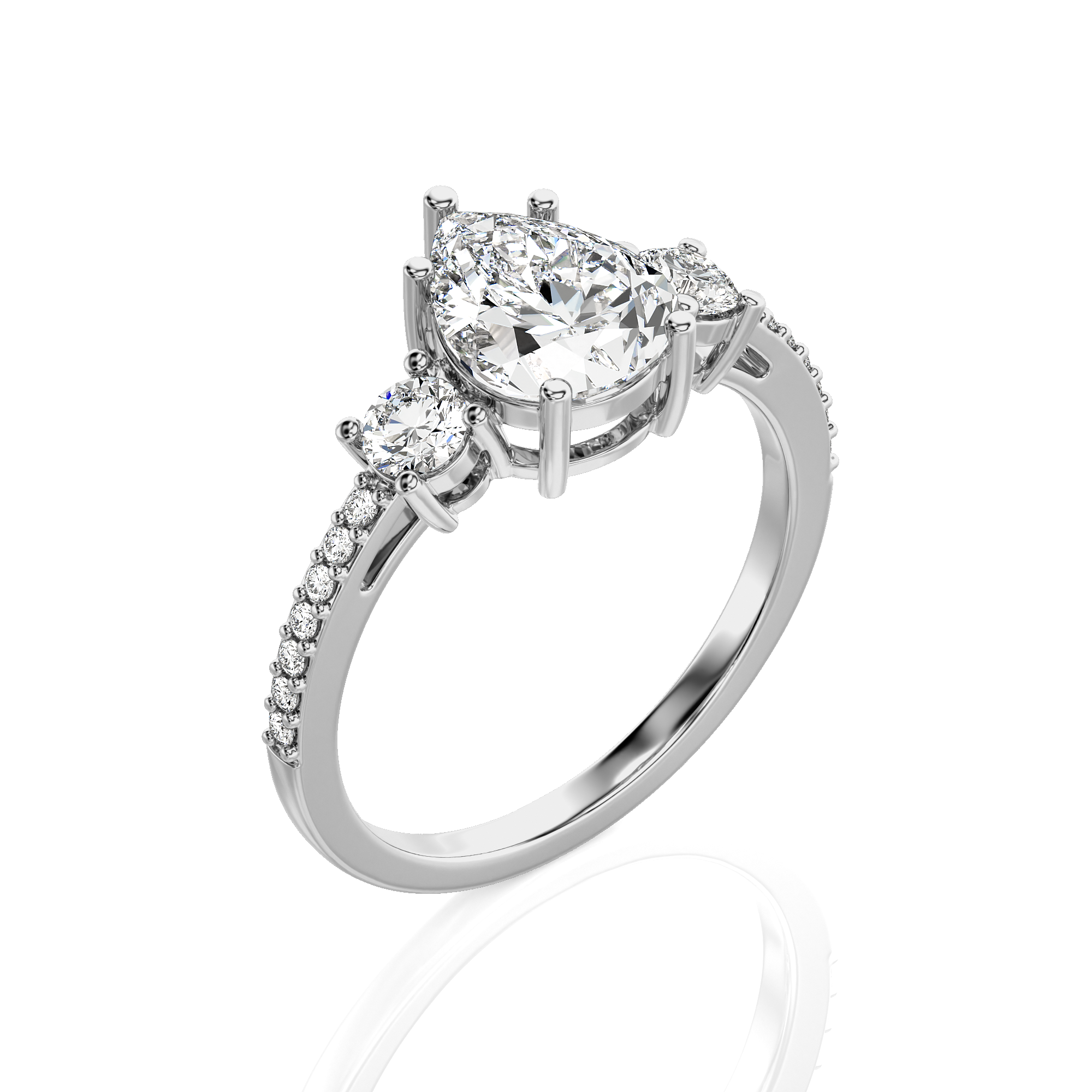 Marvelous Melody Three-Stone Diamond Engagement Ring