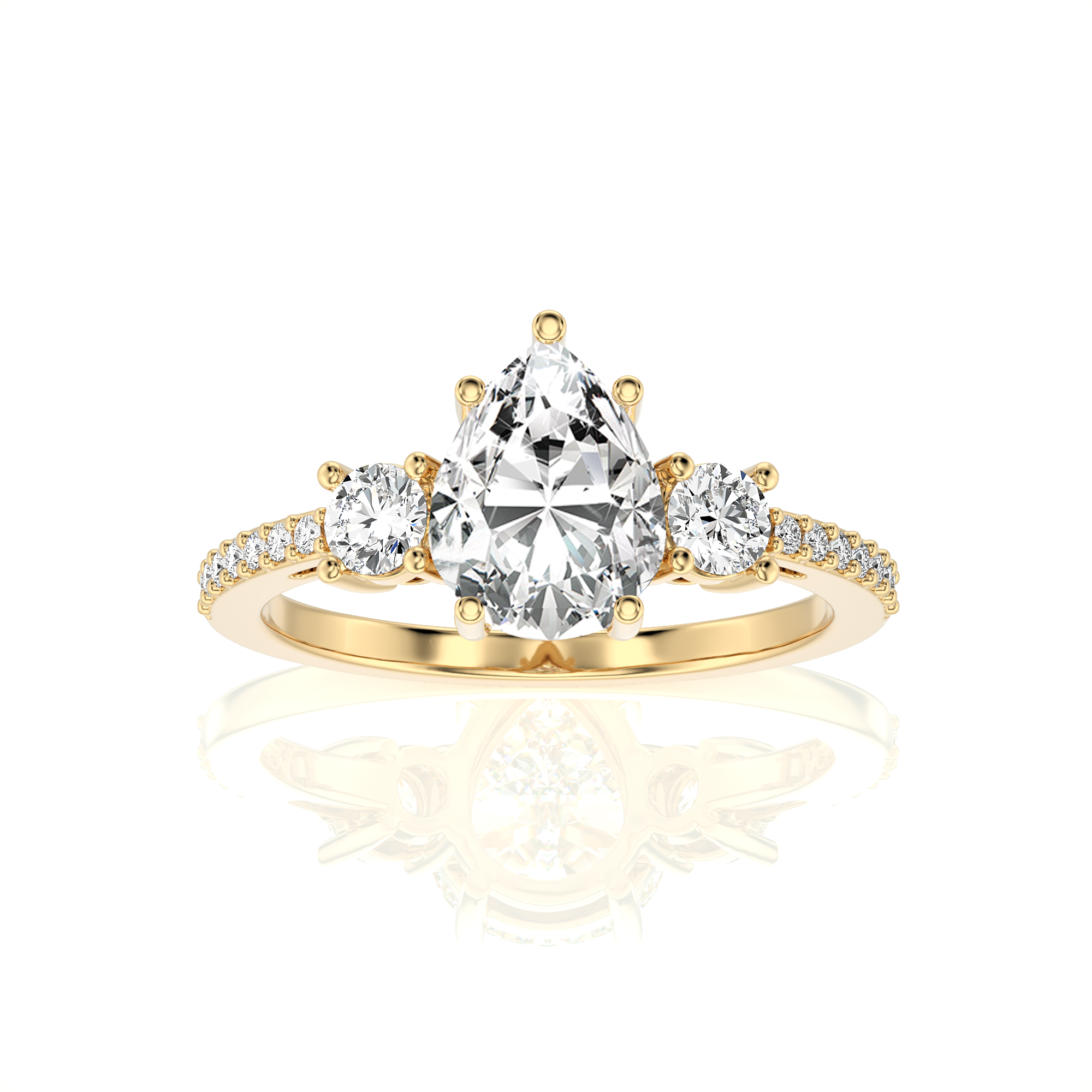 Marvelous Melody Three-Stone Diamond Engagement Ring
