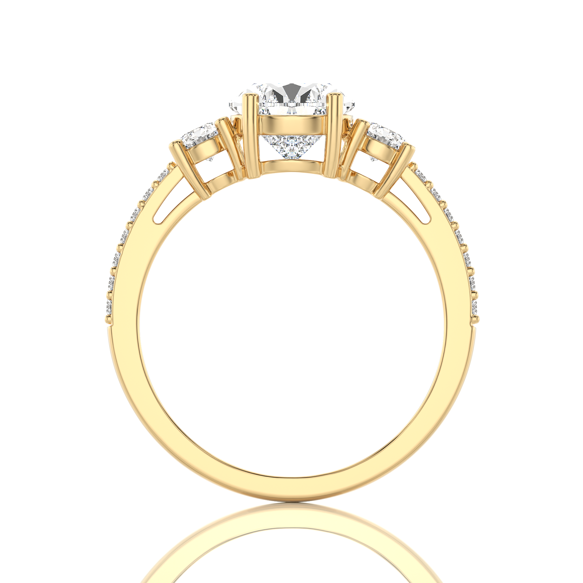 Marvelous Melody Three-Stone Diamond Engagement Ring