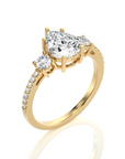 Marvelous Melody Three-Stone Diamond Engagement Ring