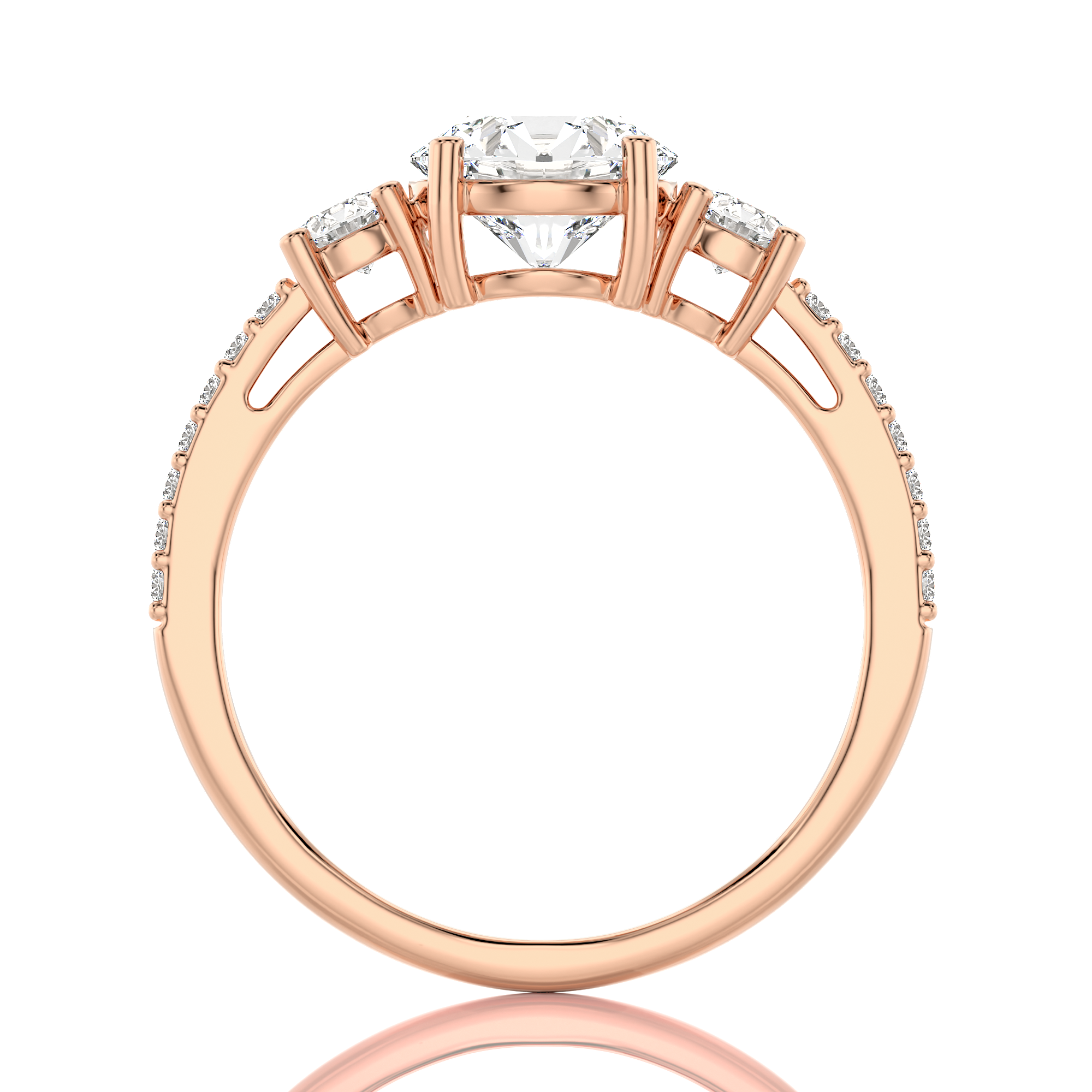 Marvelous Melody Three-Stone Diamond Engagement Ring