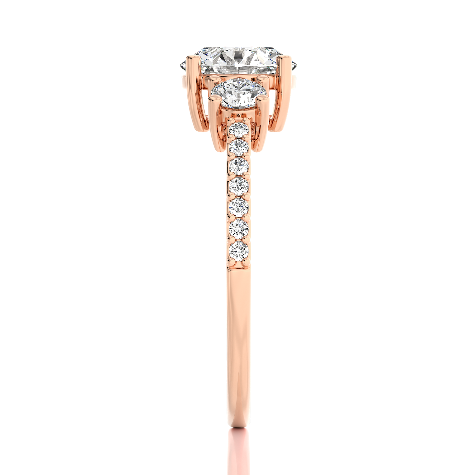 Marvelous Melody Three-Stone Diamond Engagement Ring