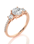 Marvelous Melody Three-Stone Diamond Engagement Ring