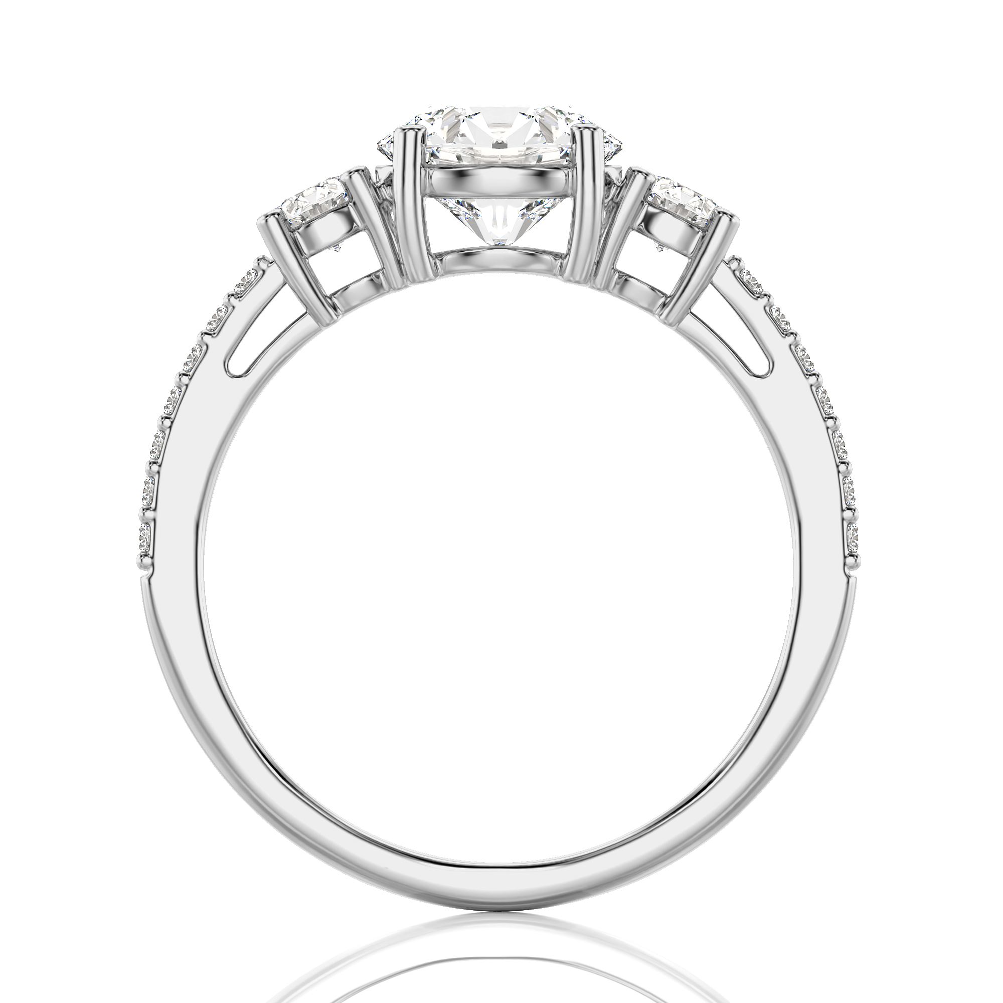 Marvelous Melody Three-Stone Diamond Engagement Ring