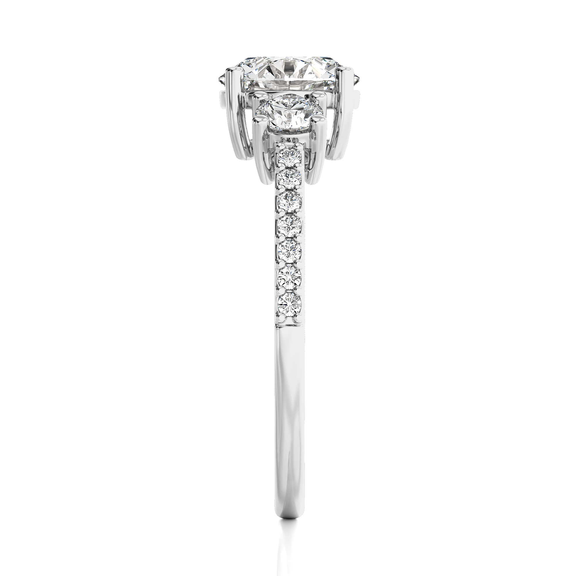 Marvelous Melody Three-Stone Diamond Engagement Ring