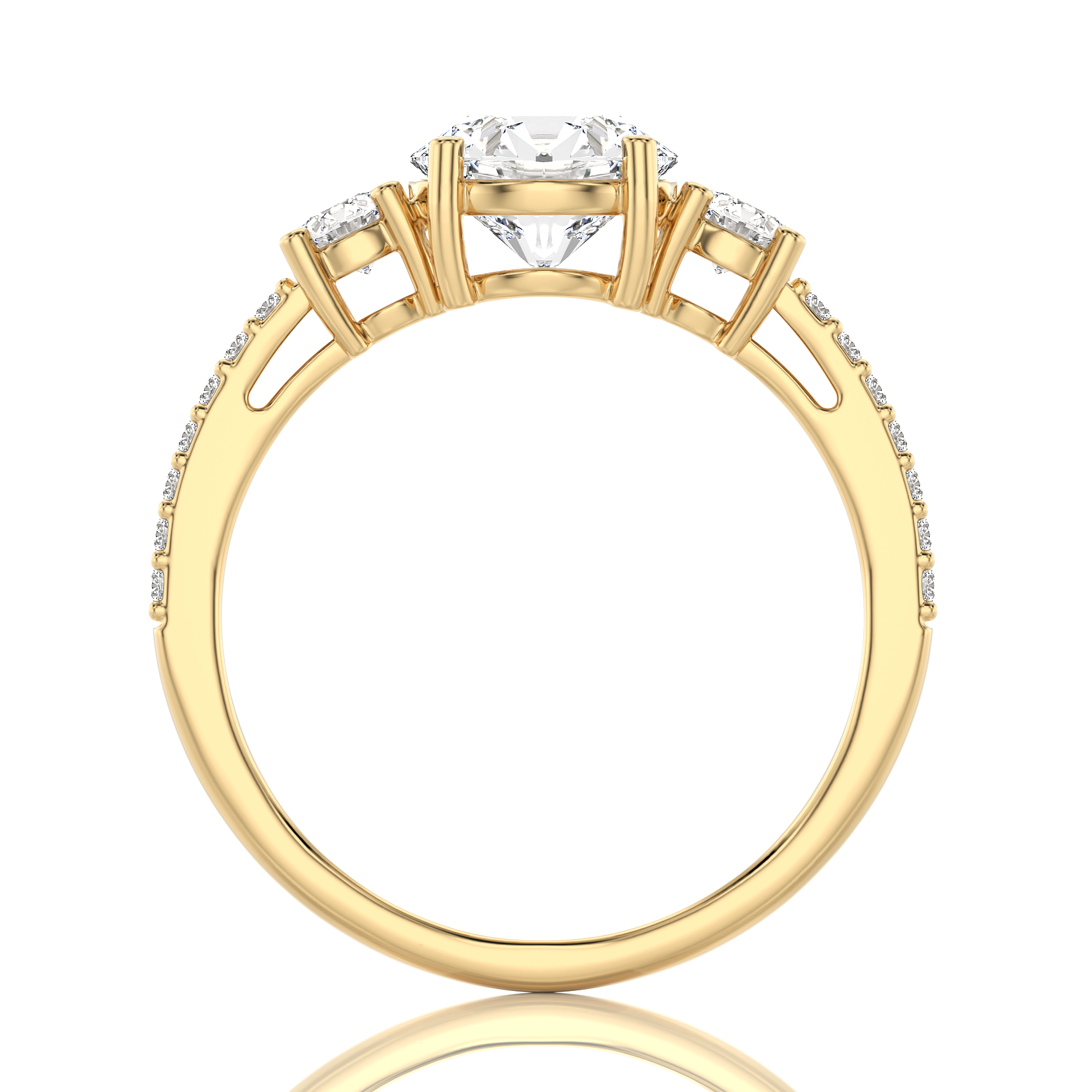 Marvelous Melody Three-Stone Diamond Engagement Ring