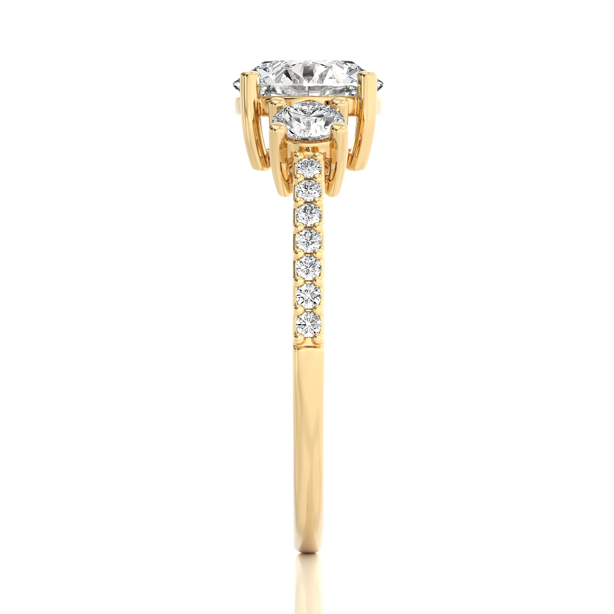 Marvelous Melody Three-Stone Diamond Engagement Ring