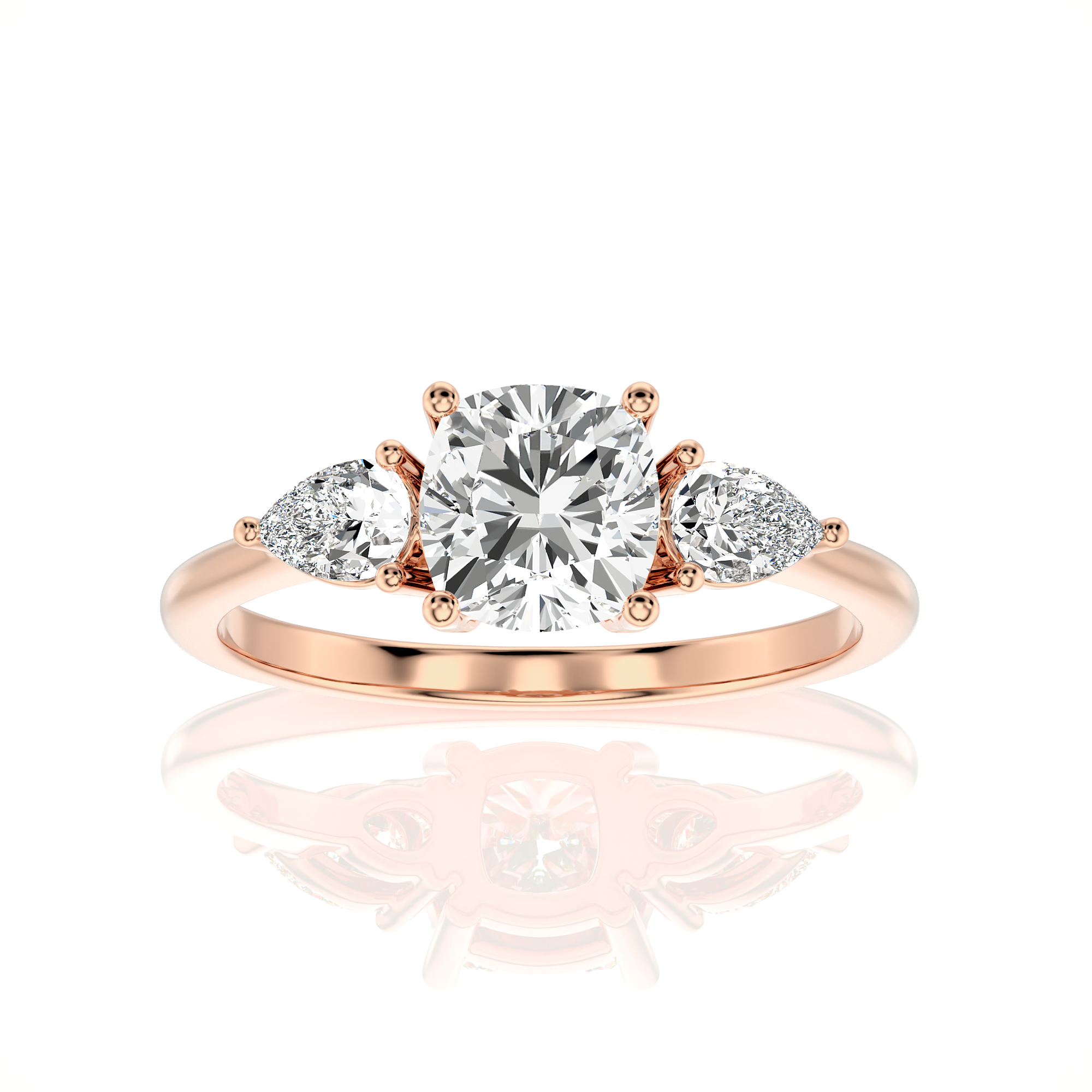 Captivating Symphony Three-Stone Diamond Engagement Ring