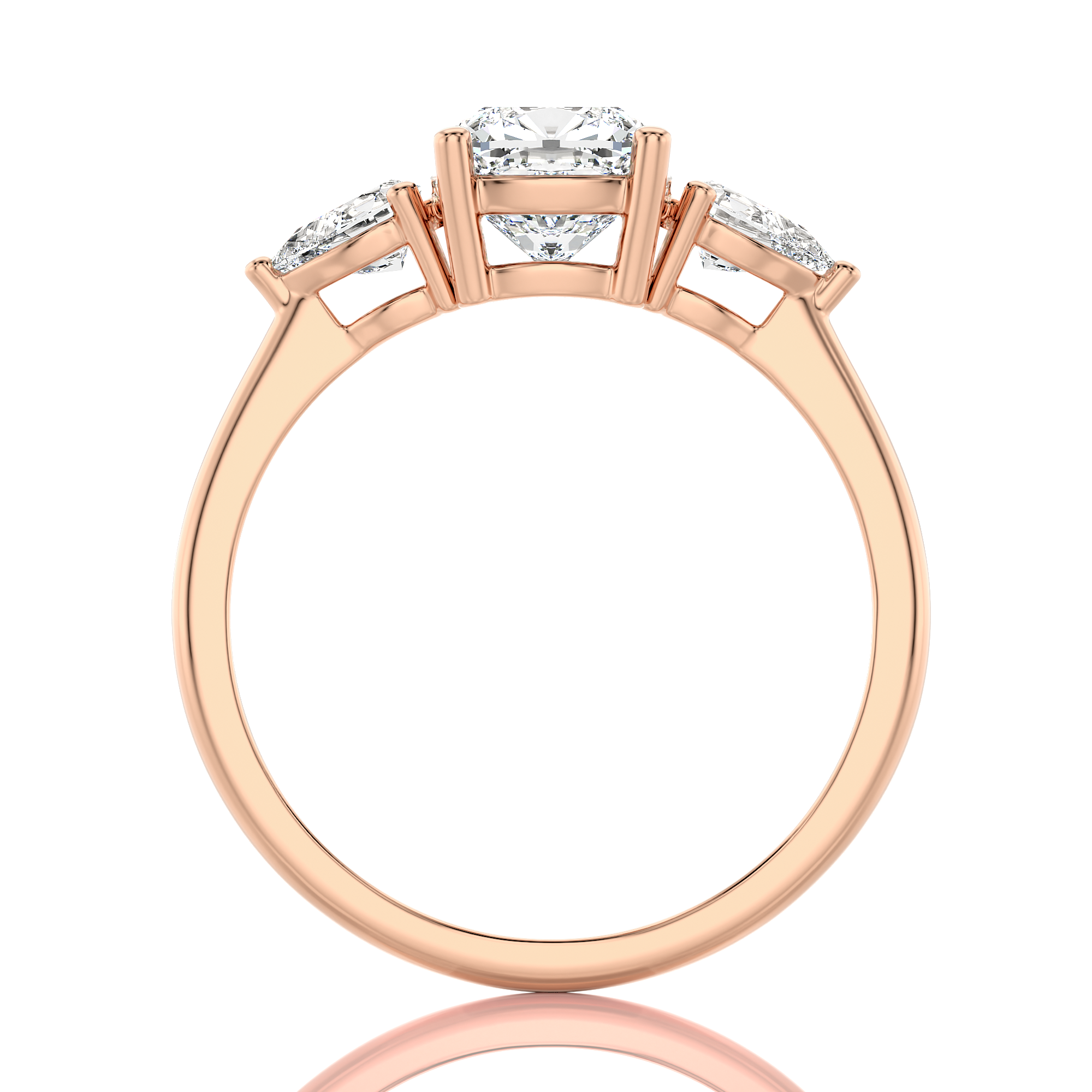 Captivating Symphony Three-Stone Diamond Engagement Ring