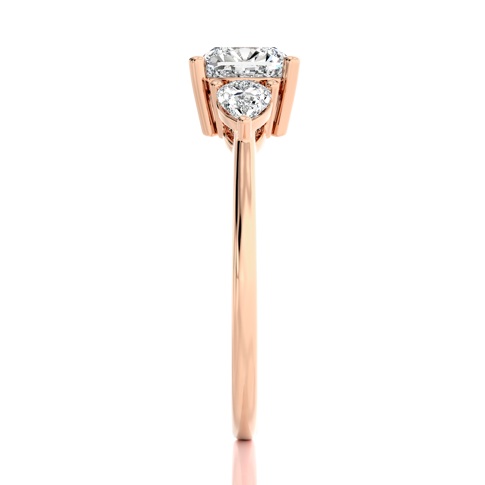 Captivating Symphony Three-Stone Diamond Engagement Ring