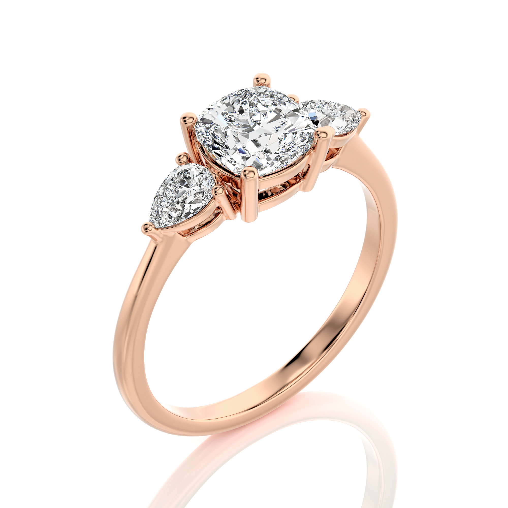 Captivating Symphony Three-Stone Diamond Engagement Ring