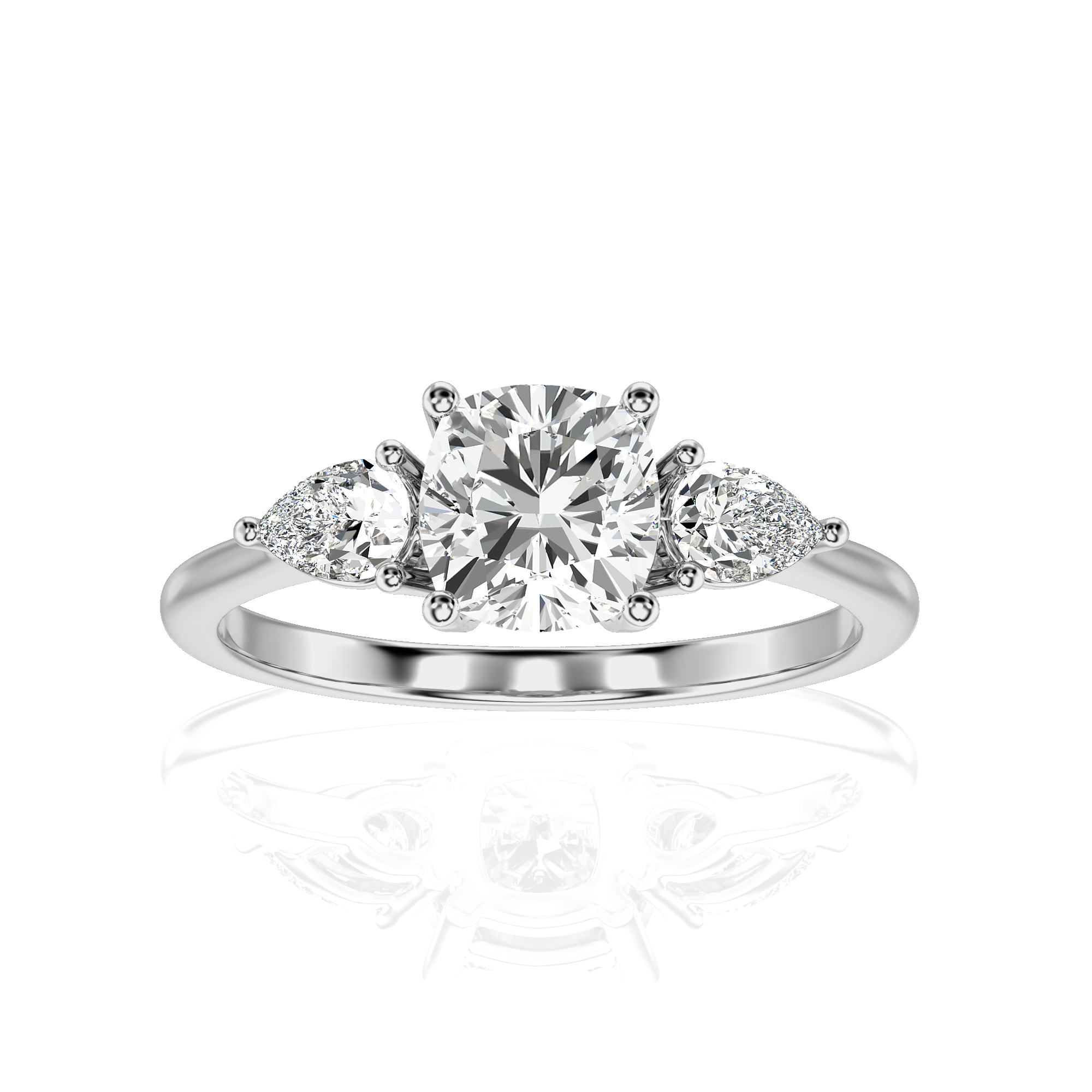 Captivating Symphony Three-Stone Diamond Engagement Ring