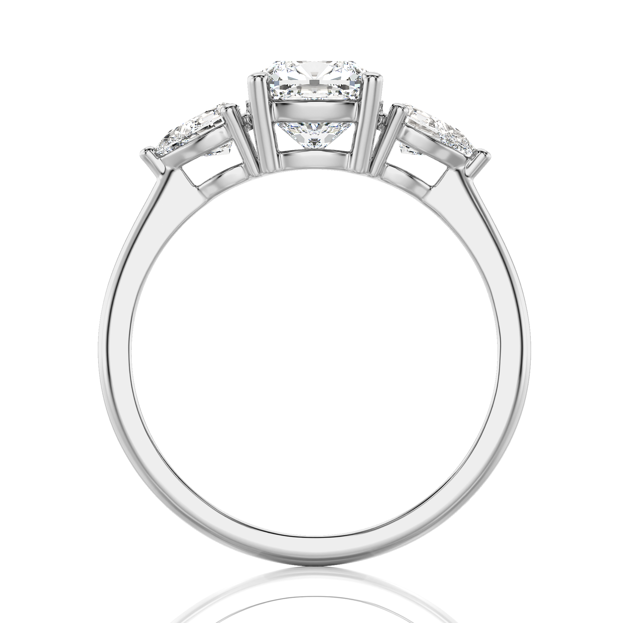 Captivating Symphony Three-Stone Diamond Engagement Ring