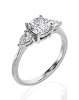 Captivating Symphony Three-Stone Diamond Engagement Ring