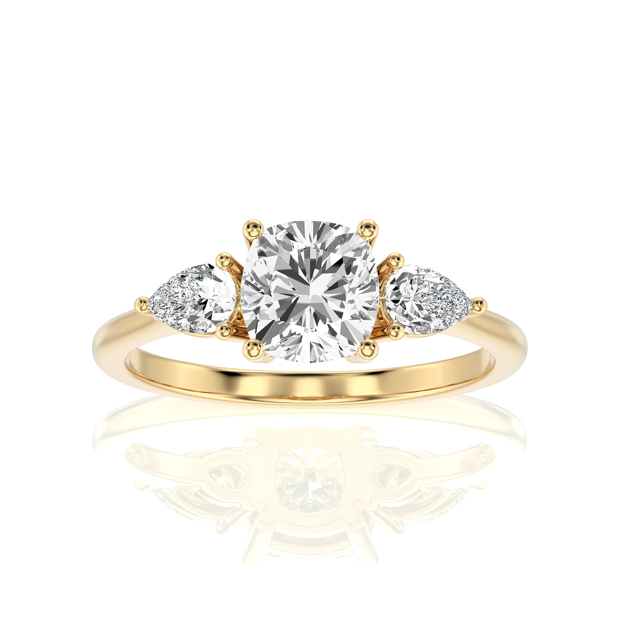 Captivating Symphony Three-Stone Diamond Engagement Ring