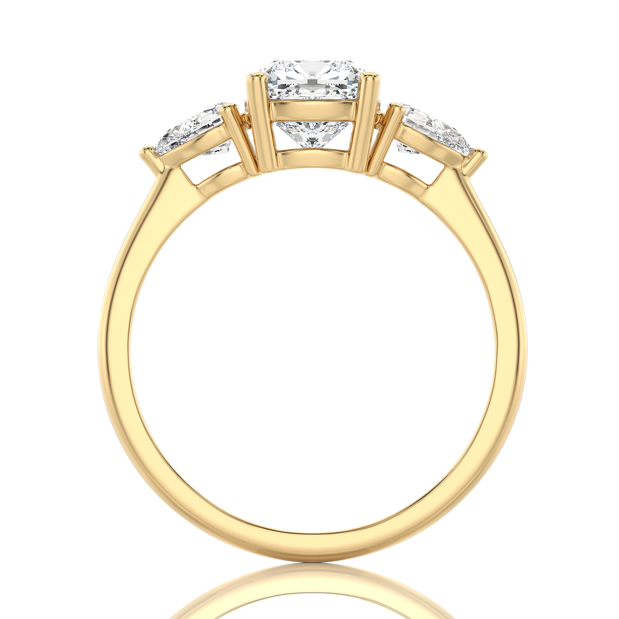 Captivating Symphony Three-Stone Diamond Engagement Ring