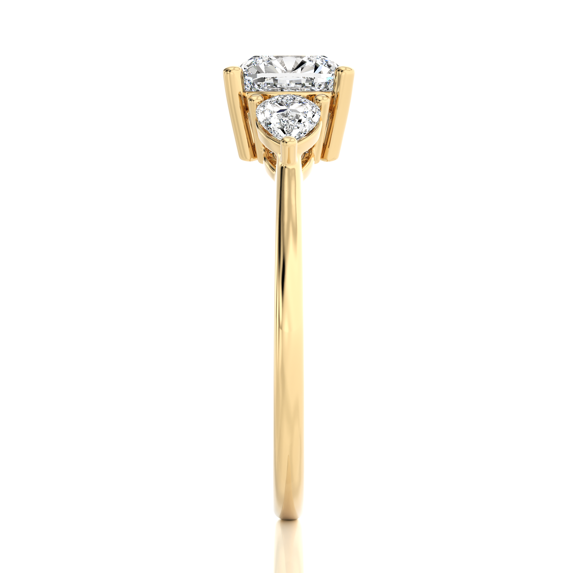 Captivating Symphony Three-Stone Diamond Engagement Ring