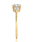 Captivating Symphony Three-Stone Diamond Engagement Ring
